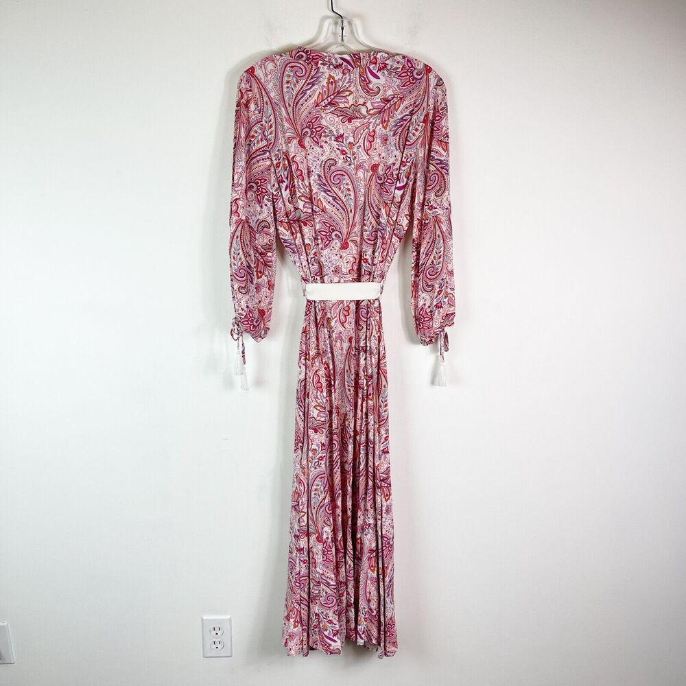 Melissa Odabash NWT Gabby Floral Tie Waist Kaftan Cover Up Pink Size XS - Picture 6 of 8
